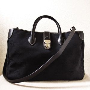 Dooney & Bourke • Black Canvas Tote w/ Strap